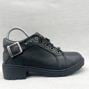 Milwaukee Leather Boots Womens 6.5 Black Leather Moto Biker Riding Shoes MBL9311